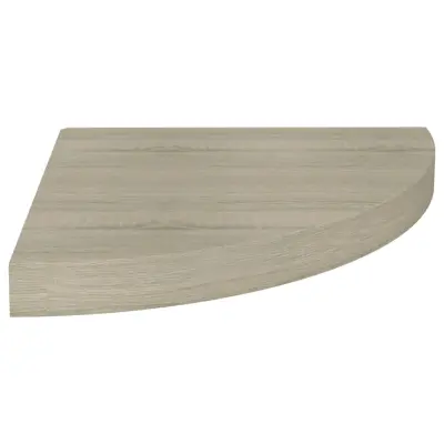 vidaXL Kotna polica barva hrasta 35x35x3,8 cm MDF