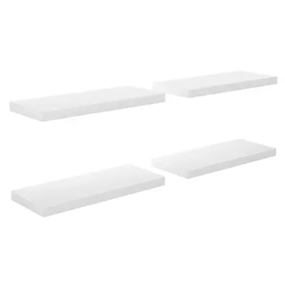 vidaXL Lebdeče police 4 kosi visok sijaj bele 60x23,5x3,8 cm MDF