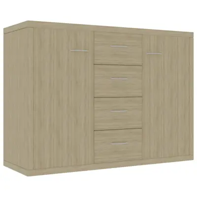vidaXL Komoda sonoma hrast 88x30x65 cm iverna plošča