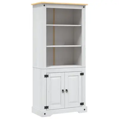 vidaXL Kredenca mehiška borovina Corona Range bela 80x40x170 cm