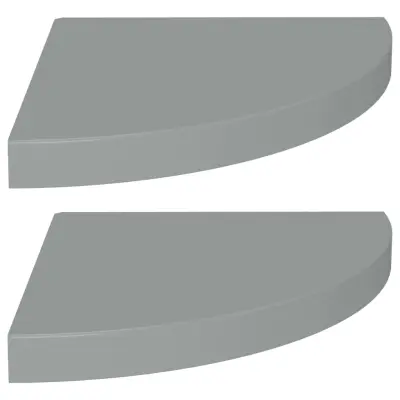 vidaXL Kotne police 2 kosa sive 35x35x3,8 cm MDF