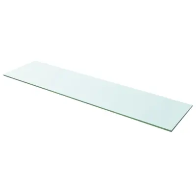 vidaXL Polica Prosojno Steklo 100x25 cm