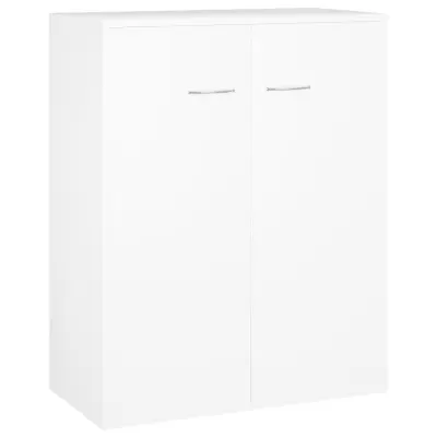 vidaXL Komoda bela 60x30x75 cm iverna plošča