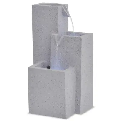 vidaXL Notranja fontana z LED osvetlitvijo poliresin