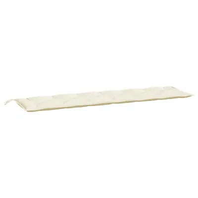 vidaXL Blazina za vrtno klop kremno bela 200x50x7 cm oxford tkanina