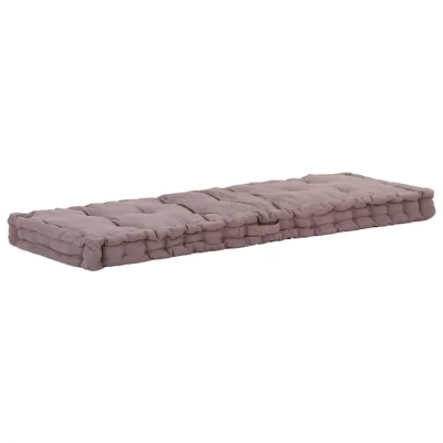 vidaXL Talna sedežna blazina za paleto bombaž 120x40x7 cm taupe