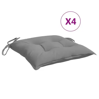 vidaXL Blazine za stole 4 kosi sive 40x40x7 cm oxford tkanina