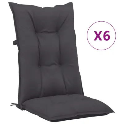 vidaXL Blazine za vrtne stole 6 kosov antracit 120x50x7 cm blago