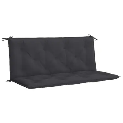 vidaXL Blazina za vrtno klop črna 120x(50+50)x7 cm oxford tkanina