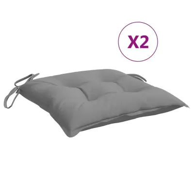 vidaXL Blazine za stole 2 kosa sive 40x40x7 cm oxford tkanina