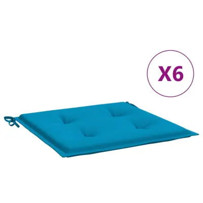 vidaXL Blazine za vrtne stole 6 kosov modre 50x50x3 cm oxford tkanina