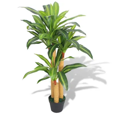 vidaXL Umetna rastlina dracena v loncu 100 cm zelene barve