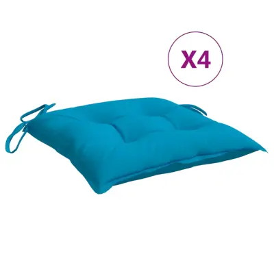 vidaXL Blazine za stole 4 kosi svetlo modre 40x40x7 cm oxford tkanina