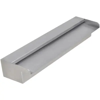 vidaXL Pravokotna fontana za bazen slap nerjaveče jeklo 45 cm