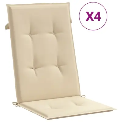 vidaXL Blazine za vrtne stole 4 kosi bež 120x50x3 cm blago