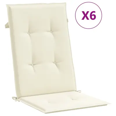 vidaXL Blazine za vrtne stole 6 kosov krem 120x50x3 cm blago