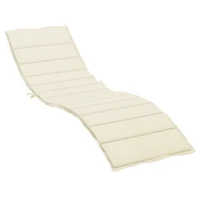 vidaXL Blazina za ležalnik krem 200x60x3 cm oxford tkanina