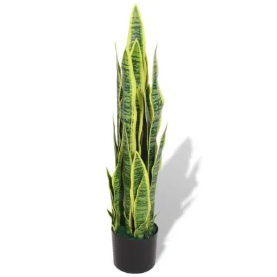 vidaXL Umetna rastlina sanseverija v loncu 90 cm zelene barve