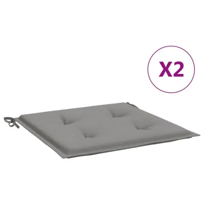 vidaXL Blazine za vrtne stole 2 kosa sive 50x50x3 cm oxford tkanina