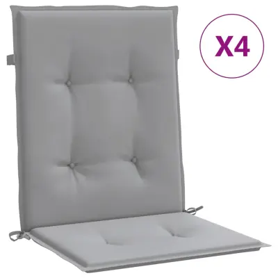 vidaXL Blazine za vrtne stole 4 kosi siva oxford tkanina