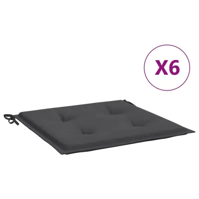 vidaXL Blazine za vrtne stole 6 kosov anatracit 50x50x4 cm oxford