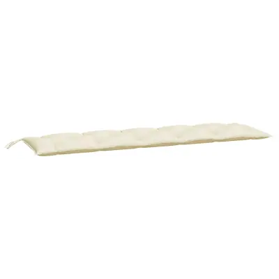 vidaXL Blazina za vrtno klop kremno bela 180x50x7 cm oxford tkanina