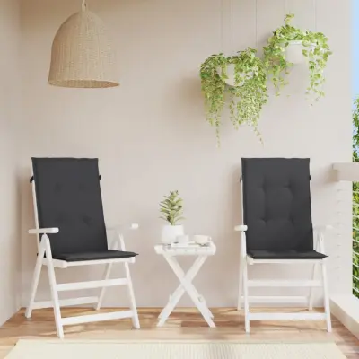 vidaXL Blazine za vrtne stole 2 kosa črne 120x50x3 cm blago
