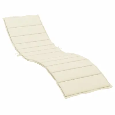 vidaXL Blazina za ležalnik krem 200x50x3 cm oxford tkanina
