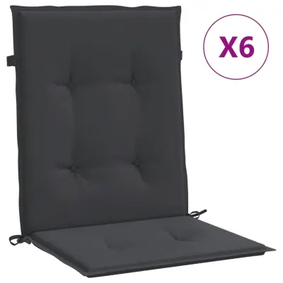 vidaXL Blazine za vrtne stole 6 kosov črne 100x50x3 cm oxford tkanina
