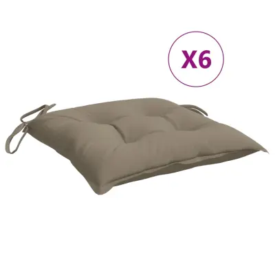 vidaXL Blazine za stole 6 kosov taupe 50x50x7 cm oxford tkanina