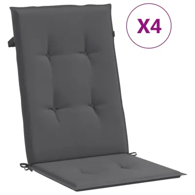 vidaXL Blazine za vrtne stole 4 kosi antracit 120x50x3 cm blago
