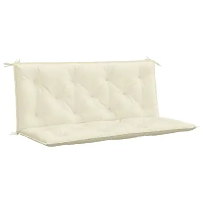 vidaXL Blazina za vrtno klop bela 120x(50+50)x7 cm oxford tkanina