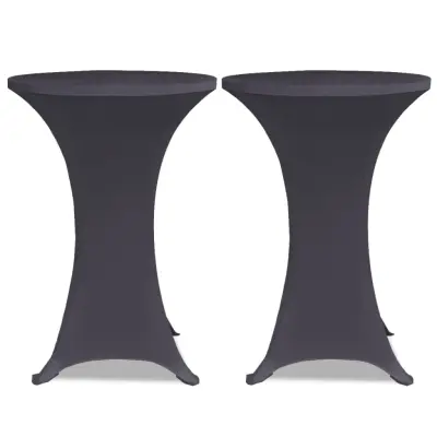 vidaXL Raztegljiva Prevleka za Mizo 2 kosa 60 cm Antracitna