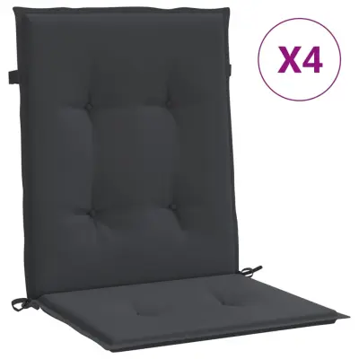 vidaXL Blazine za vrtne stole 4 kosi črne 100x50x3 cm oxford tkanina