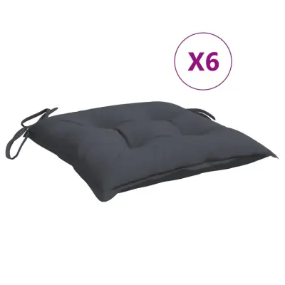 vidaXL Blazine za stole 6 kosov antracitne 50x50x7 cm oxford tkanina