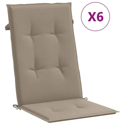 vidaXL Blazine za vrtne stole 6 kosov taupe 120x50x3 cm blago