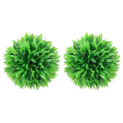 vidaXL Umetni pušpani okrogli 2 kosa 30 cm