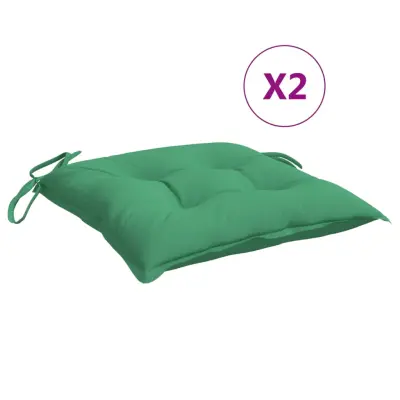 vidaXL Blazine za stole 2 kosa zelene 50x50x7 cm oxford tkanina