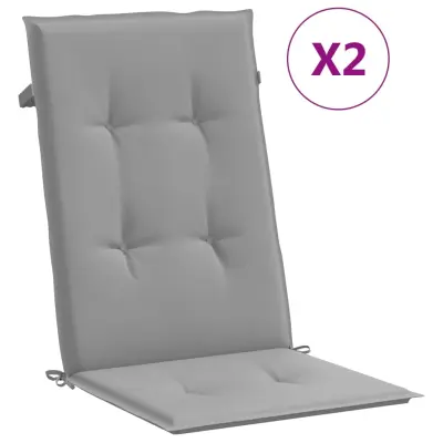 vidaXL Blazine za vrtne stole 2 kosa sive 120x50x3 cm blago