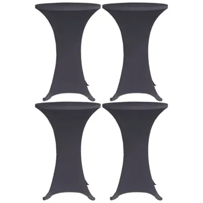 vidaXL Raztegljivo pregrinjalo za mizo 4 kosi 80 cm antracit