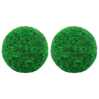 vidaXL Umetni pušpani okrogli 2 kosa 27 cm