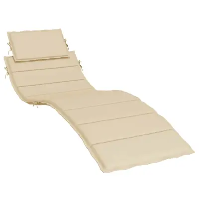 vidaXL Blazina za ležalnik bež 186x58x4 cm oxford tkanina