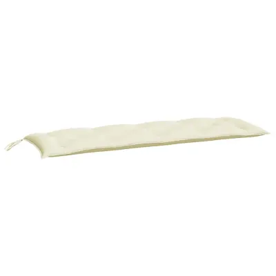 vidaXL Blazina za vrtno klop kremno bela 150x50x7 cm oxford tkanina