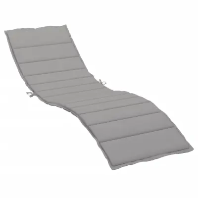 vidaXL Blazina za ležalnik siva 200x60x3 cm oxford tkanina