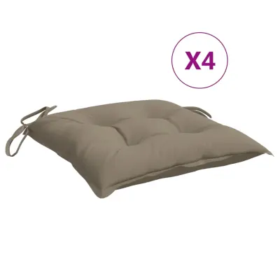 vidaXL Blazine za stole 4 kosi taupe 50x50x7 cm oxford tkanina