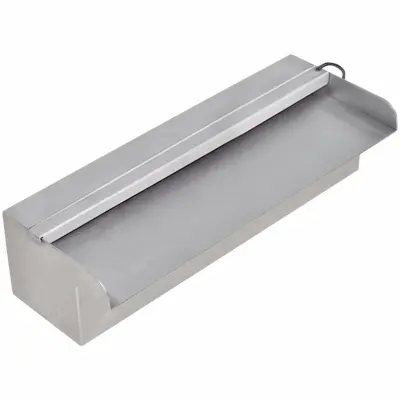 vidaXL Pravokotna fontana za bazen LED slap nerjaveče jeklo 30 cm