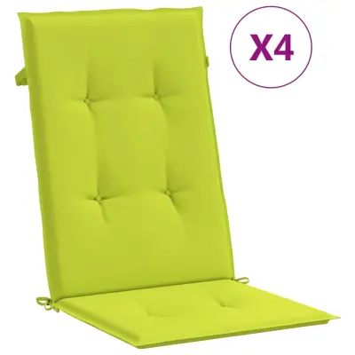 vidaXL Blazine za vrtne stole 4 kosi svetlo zelene 120x50x3 cm blago
