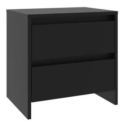 vidaXL Nočna omarica črna 45x34,5x44,5 cm iverna plošča