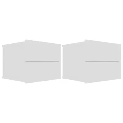 vidaXL Nočne omarice 2 kosa bele 40x30x30 cm iverna plošča