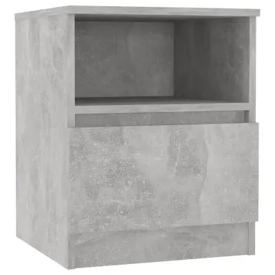 vidaXL Nočna omarica betonsko siva 40x40x50 cm iverna plošča